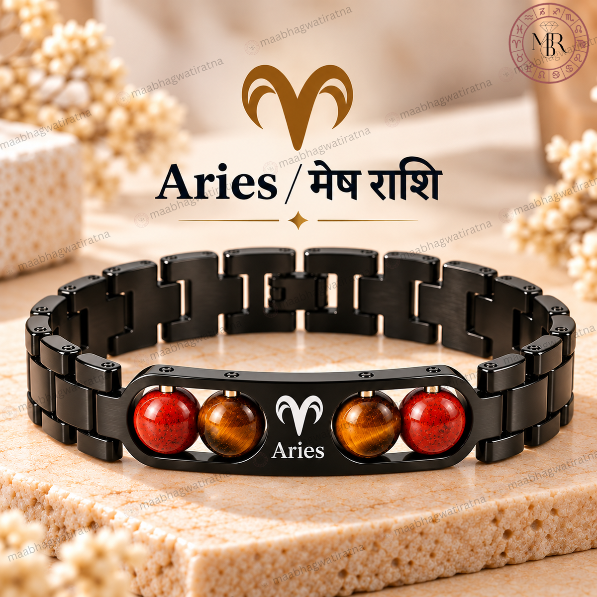 Aries (मेष राशि) Metal Zodiac Bracelet for Men & Women