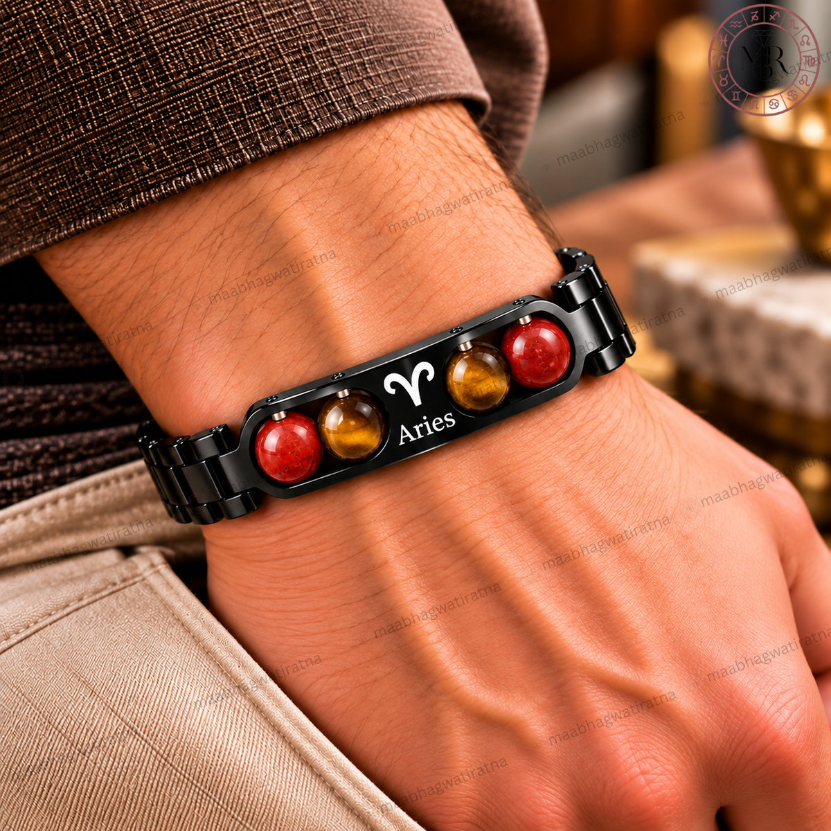 Aries (मेष राशि) Metal Zodiac Bracelet for Men & Women