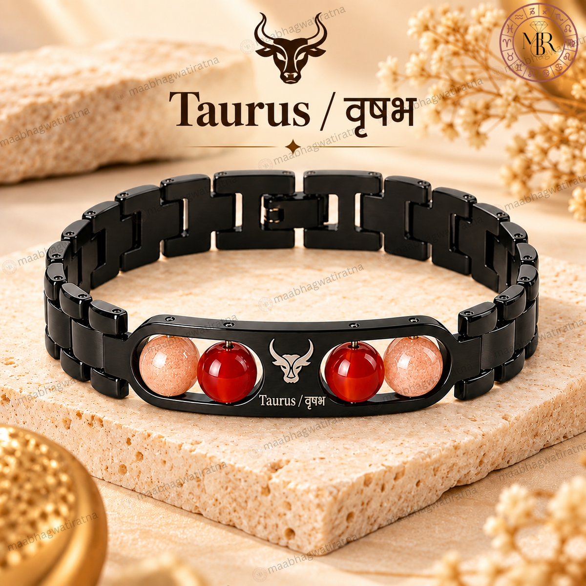 Taurus (वृषभ राशि) Metal Zodiac Bracelet for Men & Women