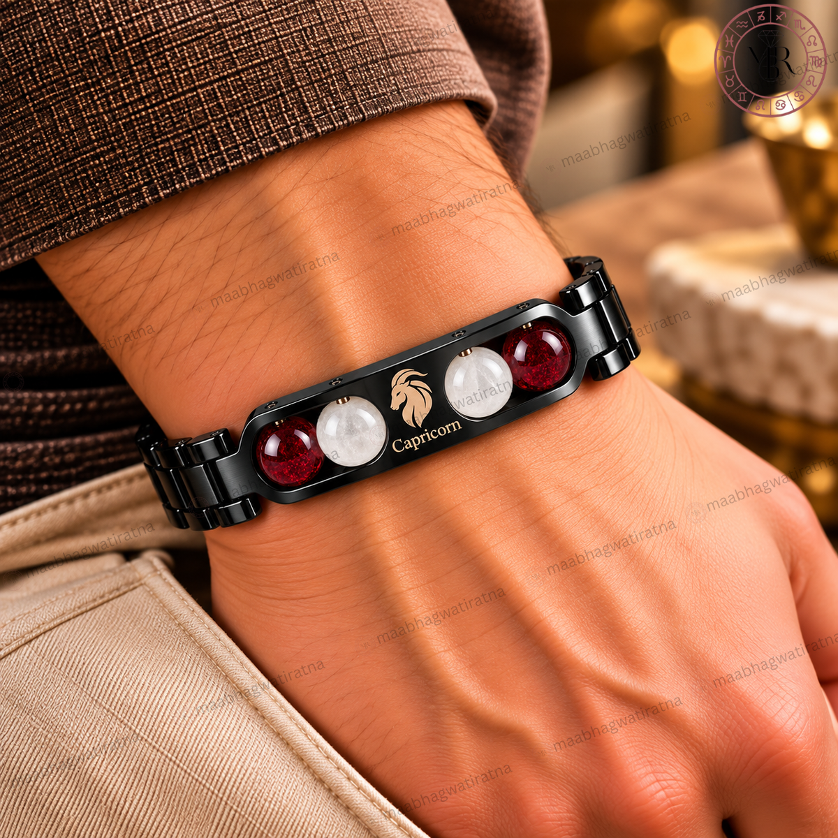 Capricorn (मकर राशि) Metal Zodiac Bracelet for Men & Women