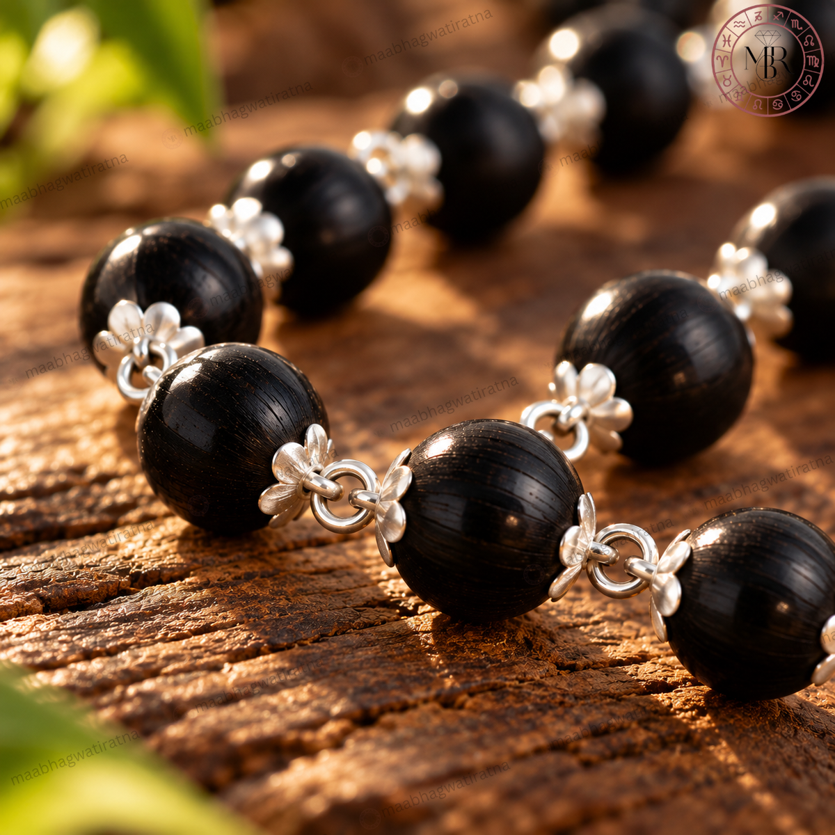 Karungali Shakti Mala – Silver Capping Karungali Mala
