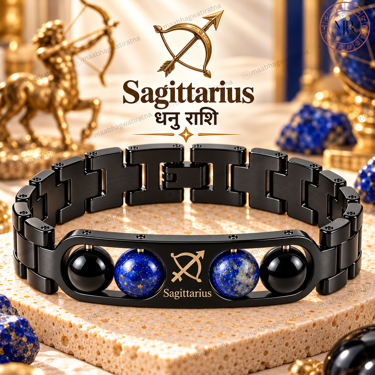 Sagittarius (धनु राशि) Metal Zodiac Bracelet for Men & Women