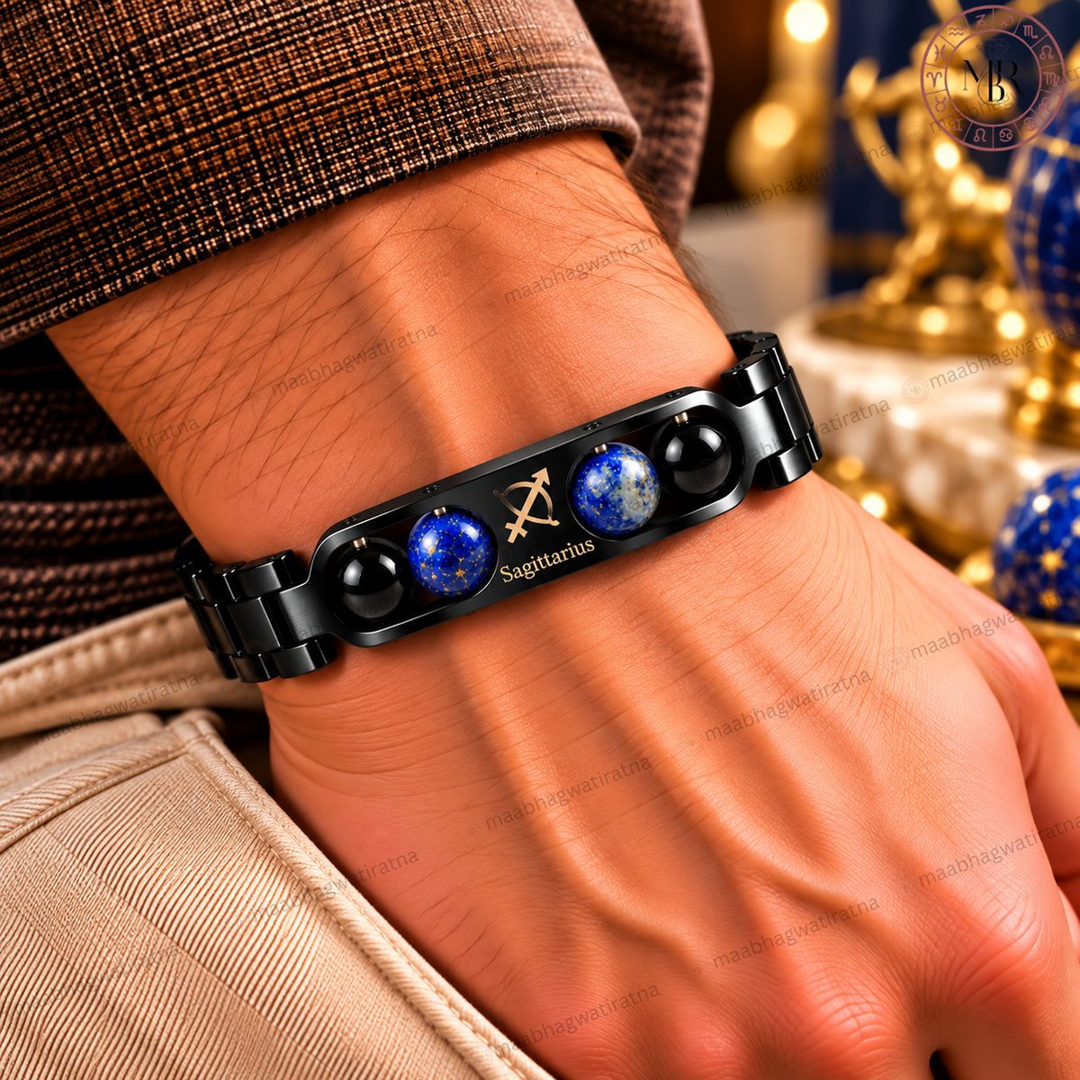 Sagittarius (धनु राशि) Metal Zodiac Bracelet for Men & Women