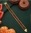 Gold Plated Modern Rudraksha Bracelet