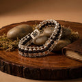 Silver Plated Modern Rudraksha Bracelet