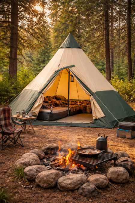 Guide Gear Camping Teepee Tent for Adults, Outdoor