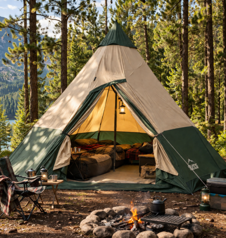 Guide Gear Camping Teepee Tent for Adults, Outdoor