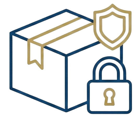 Secure packaging icon